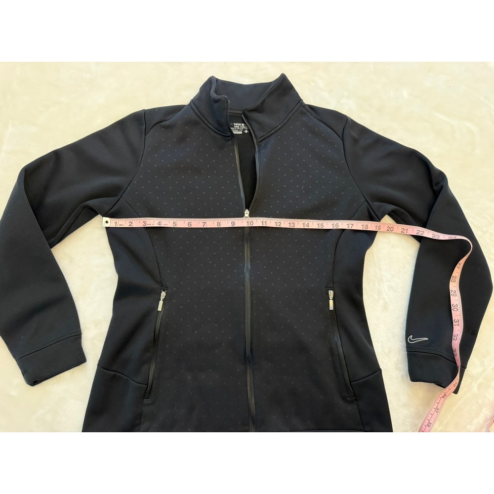 Nike Golf Tour Performance Therma-FIT Full Zip Jacket Black Polka Dot RN #56323 - Picture 4 of 12